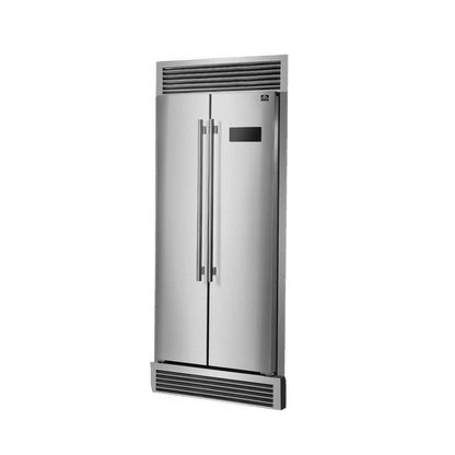 FORNO Salerno 33″ Side-by-Side 15.6 Cu.Ft. Stainless Steel Refrigerator with Grill Trim (FFRBI1805-37SG)