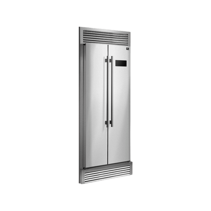 FORNO Salerno 33″ Side-by-Side 15.6 Cu.Ft. Stainless Steel Refrigerator with Grill Trim (FFRBI1805-37SG)