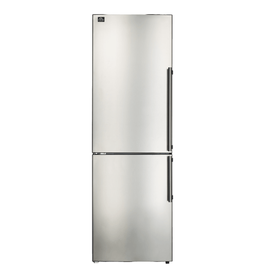 FORNO 24″ Inch W. Bottom Mount Freestanding Refrigerator and Freezer with 11.1 Cubic Ft. Total Capacity (Left Side)