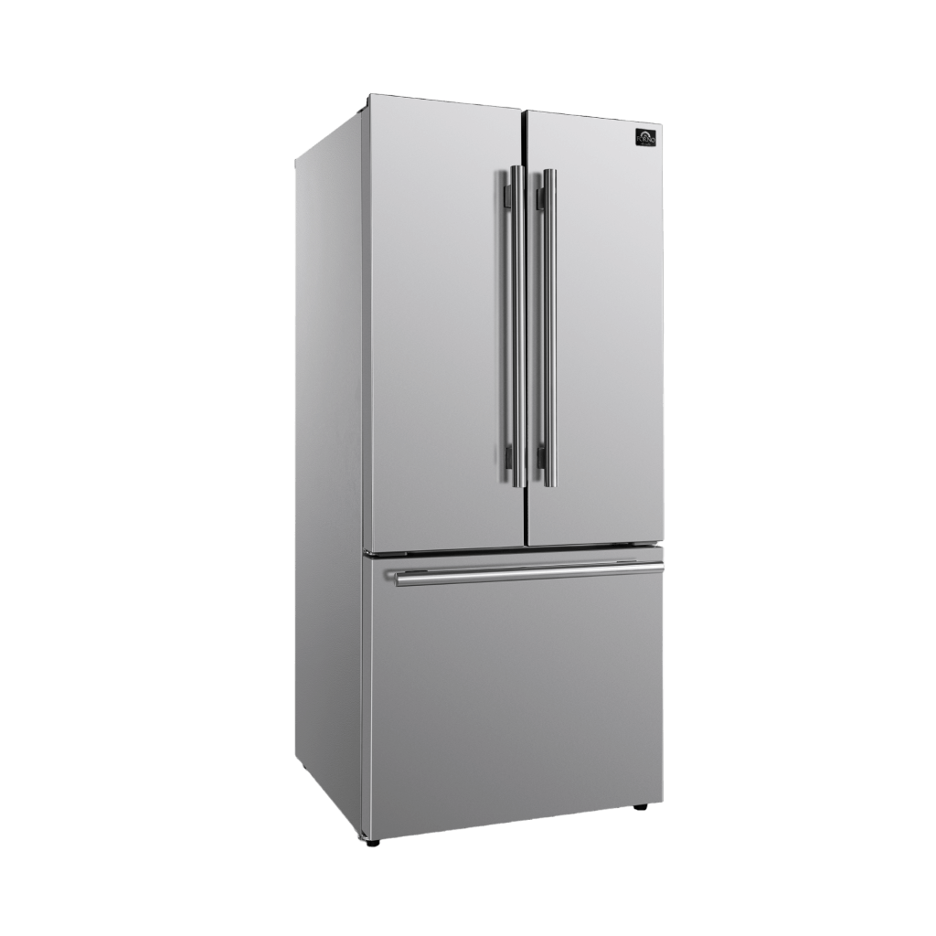 Forno Gallipoli 31" No Frost Refrigerator French Door 17.5 Cu. Ft. Stainless Steel with Ice Maker (FFFFD1974-31SB)