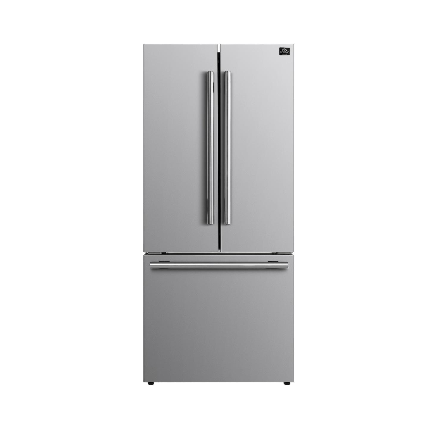 Forno Gallipoli 31" No Frost Refrigerator French Door 17.5 Cu. Ft. Stainless Steel with Ice Maker (FFFFD1974-31SB)