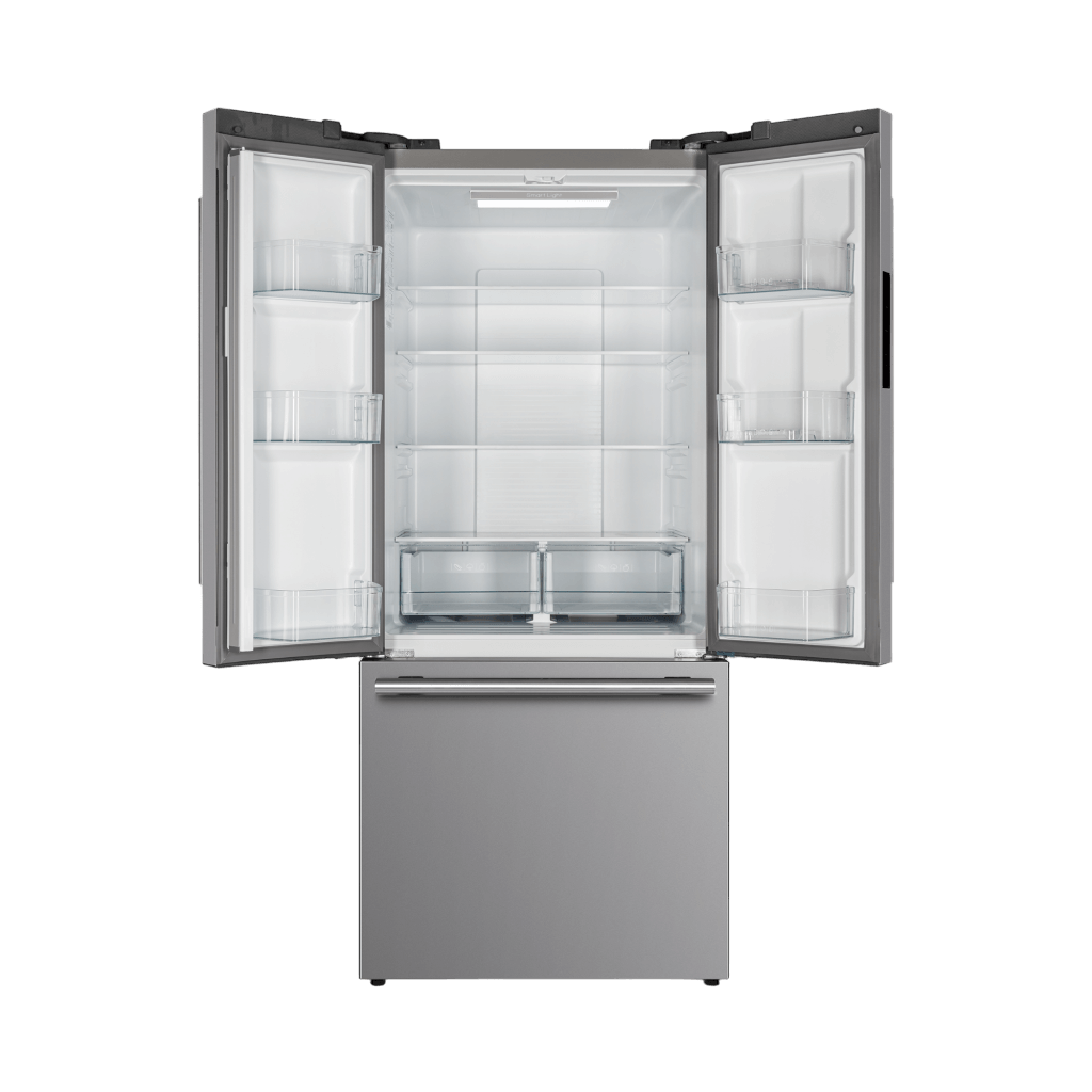 Forno Gallipoli 31" No Frost Refrigerator French Door 17.5 Cu. Ft. Stainless Steel with Ice Maker