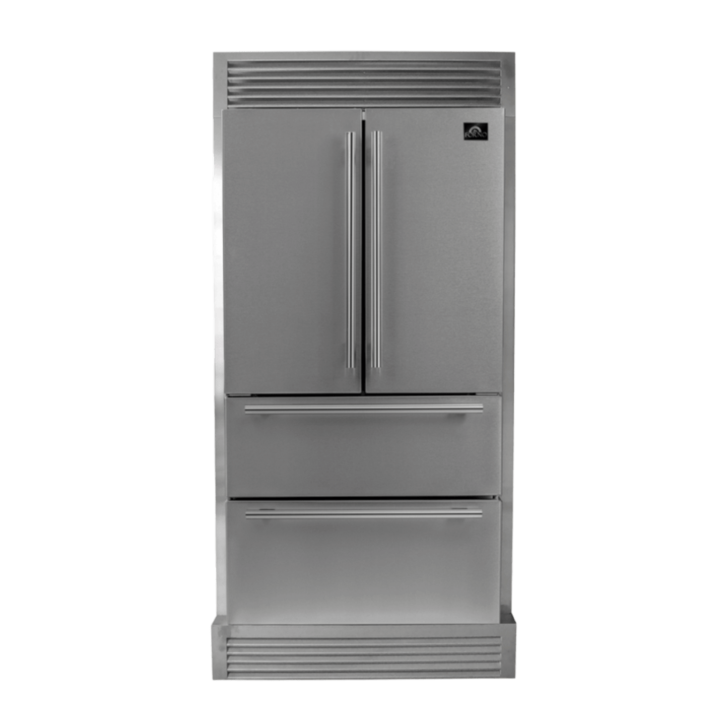 FORNO Moena 36″ French Door 19.2 Cu.Ft. Stainless Steel Refrigerator with Grill Trim (FFRBI1820-40SG)