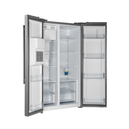 FORNO Salerno 36″ Side by Side 20 Cu.Ft Stainless Steel Refrigerator with Ice Maker (FFRBI1844-36SB)