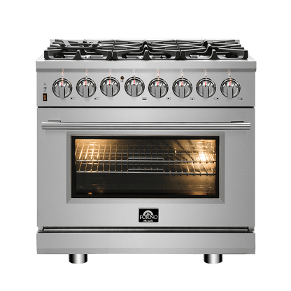 Forno Massimo 36″ Freestanding Dual Fuel Range