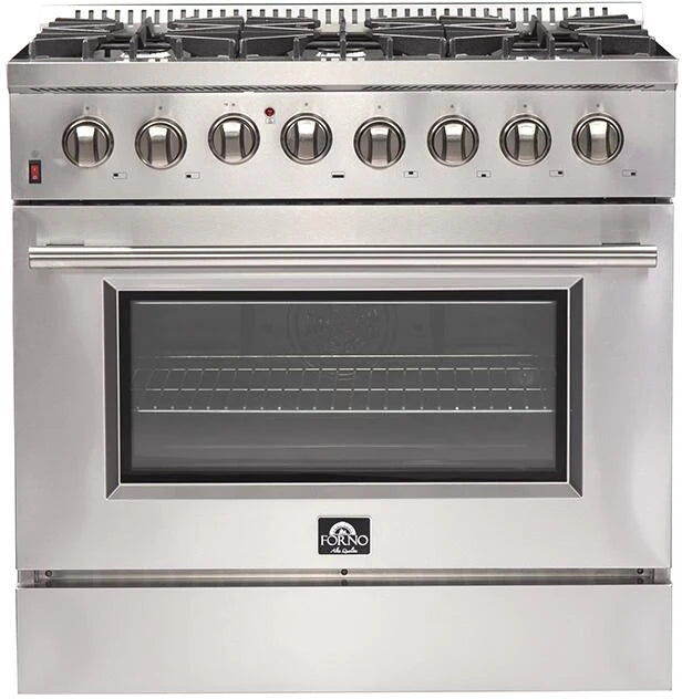 Forno Appliance Package - 36" Dual Fuel Range, Dishwasher, 36" Refrigerator