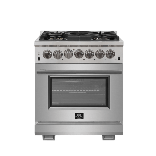 FORNO Capriasca 30″ Freestanding Dual Fuel Range