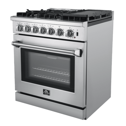 FORNO Lazio 30″ Freestanding Dual Fuel Range