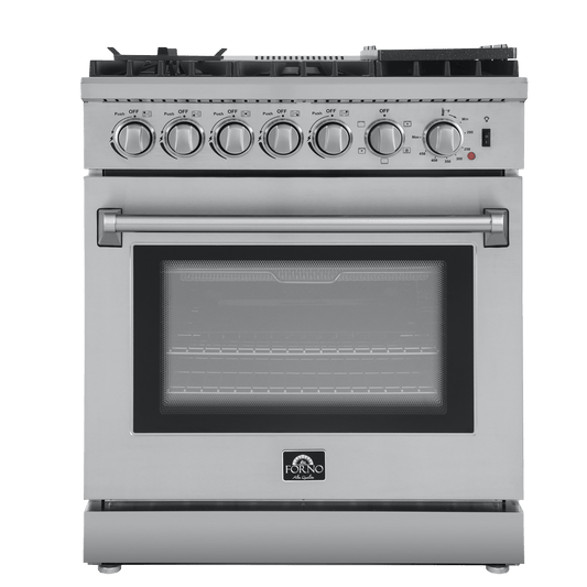 FORNO Lazio 30″ Freestanding Dual Fuel Range