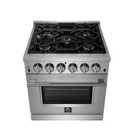 Forno Appliance Package - 30 Inch Gas Range, Dishwasher, Refrigerator