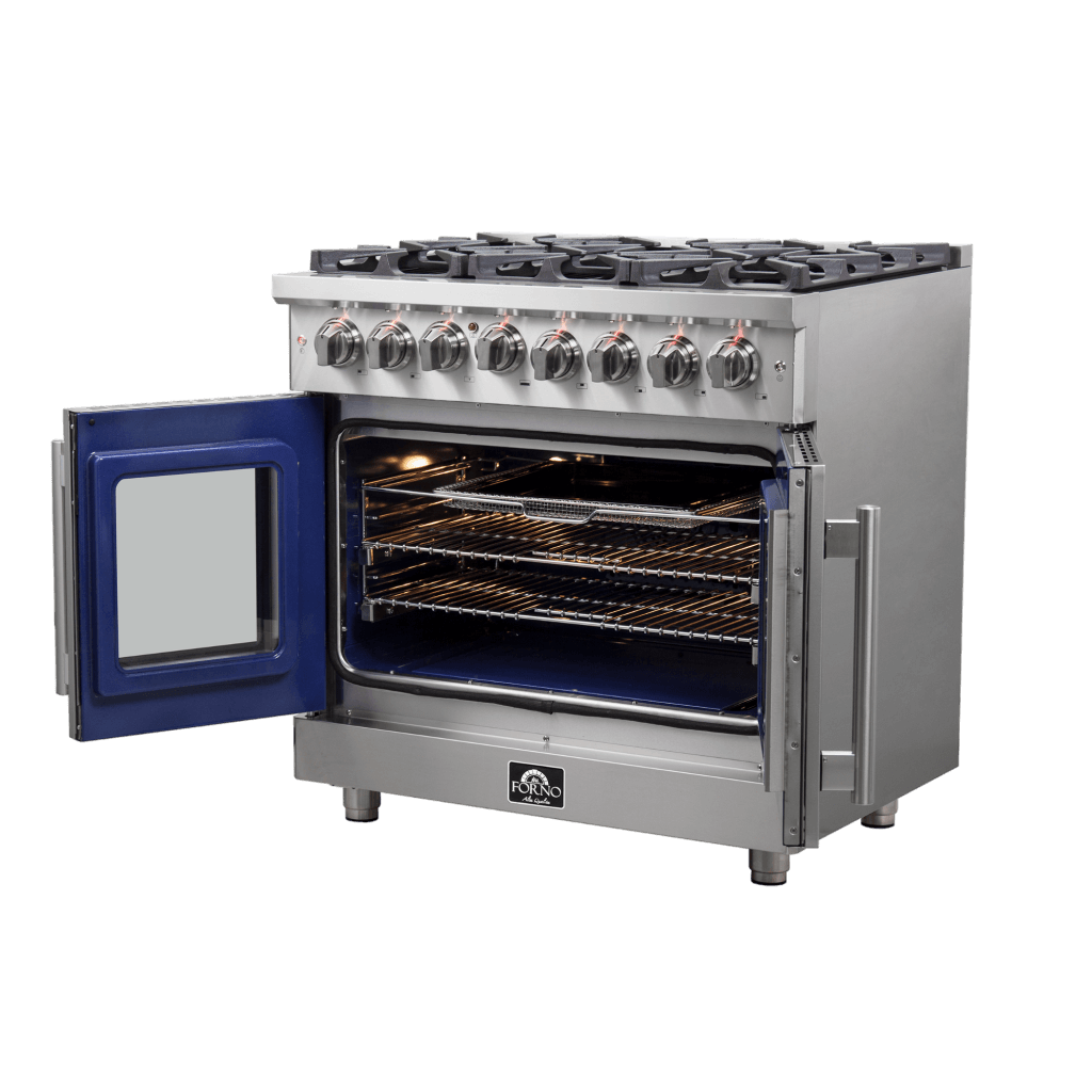 FORNO Massimo 36″ Freestanding French Door Dual Fuel Range