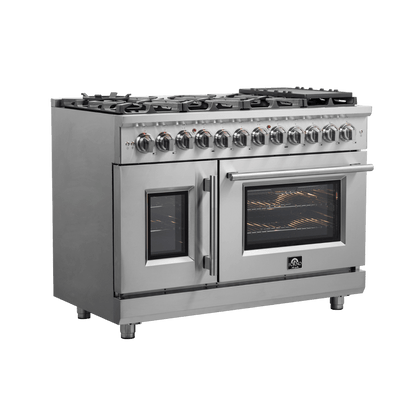 Forno Massimo 48″ Freestanding French Door Dual Fuel Range