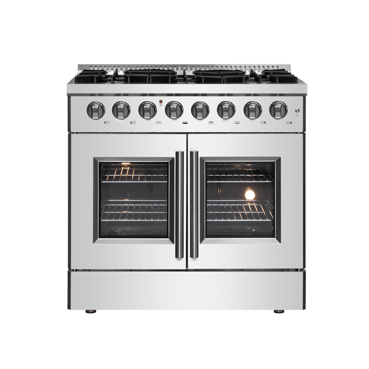 FORNO Galiano 36″ Freestanding French Door Dual Fuel Range