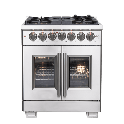 FORNO Capriasca 30″ Freestanding French Door Dual Fuel Range (FFSGS6387-30)