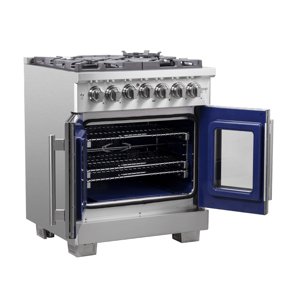 FORNO Capriasca 30″ Freestanding French Door Dual Fuel Range (FFSGS6387-30)