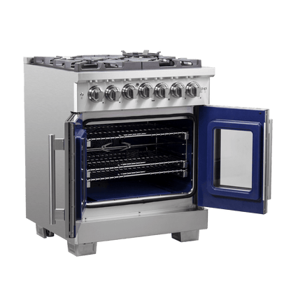 FORNO Capriasca 30″ Freestanding French Door Dual Fuel Range (FFSGS6387-30)