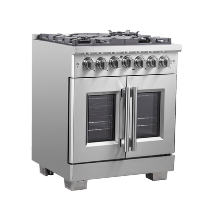 FORNO Capriasca 30″ Freestanding French Door Dual Fuel Range (FFSGS6387-30)