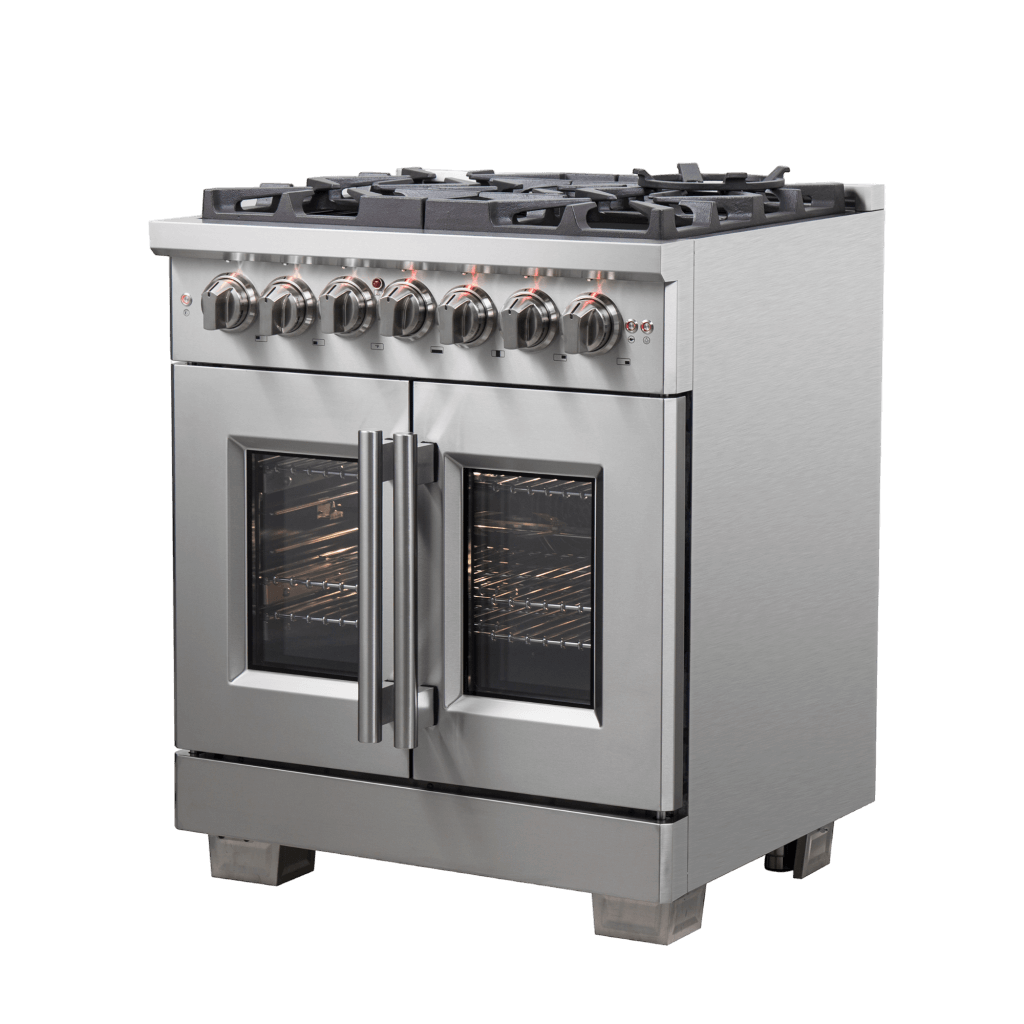 FORNO Capriasca 30″ Freestanding French Door Dual Fuel Range (FFSGS6387-30)