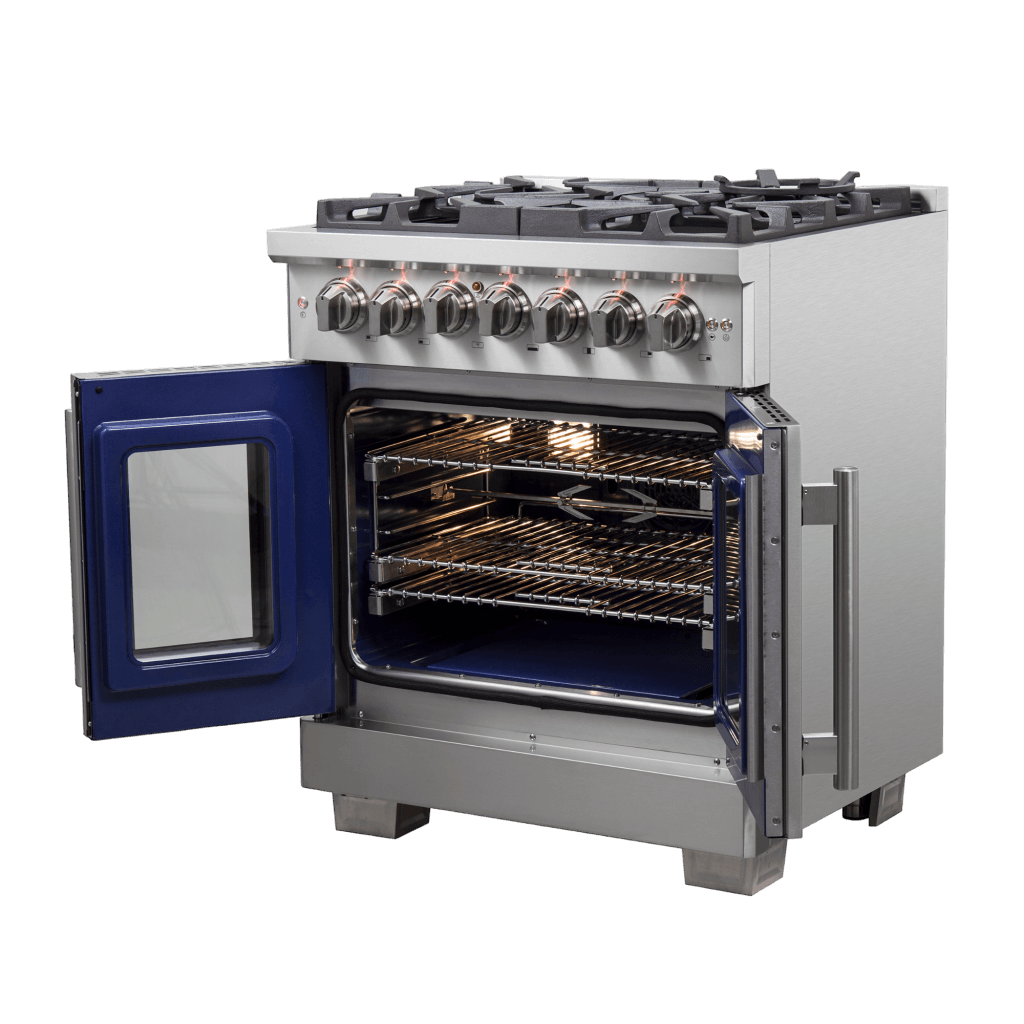 FORNO Capriasca 30″ Freestanding French Door Dual Fuel Range (FFSGS6387-30)