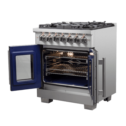 FORNO Capriasca 30″ Freestanding French Door Dual Fuel Range (FFSGS6387-30)