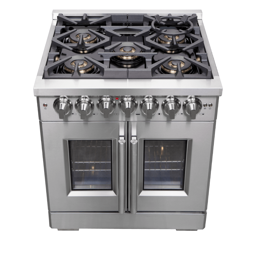 FORNO Capriasca 30″ Freestanding French Door Dual Fuel Range (FFSGS6387-30)