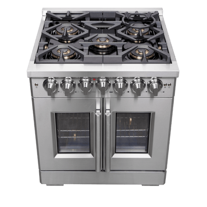 FORNO Capriasca 30″ Freestanding French Door Dual Fuel Range (FFSGS6387-30)