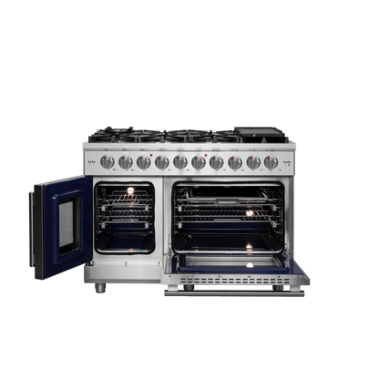 FORNO Massimo 48″ Freestanding French Door Gas Convection Range