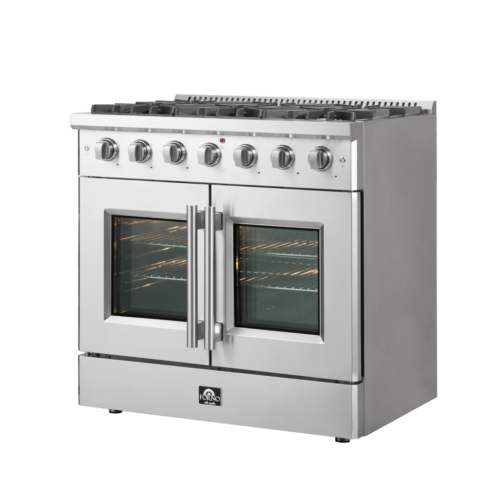 FORNO Galiano 36″ Freestanding French Door Gas Range