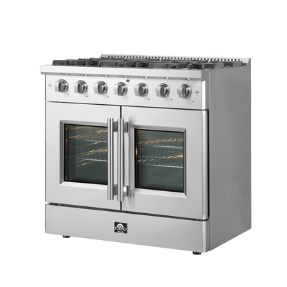 FORNO Galiano 36″ Freestanding French Door Gas Range