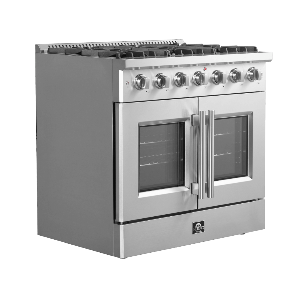 FORNO Galiano 36″ Freestanding French Door Gas Range