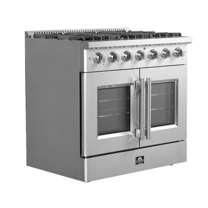 FORNO Galiano 36″ Freestanding French Door Gas Range