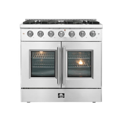 FORNO Galiano 36″ Freestanding French Door Gas Range