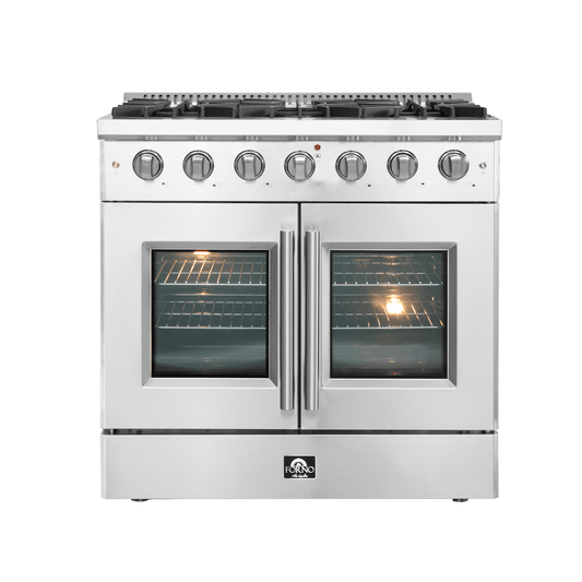 FORNO Galiano 36″ Freestanding French Door Gas Range