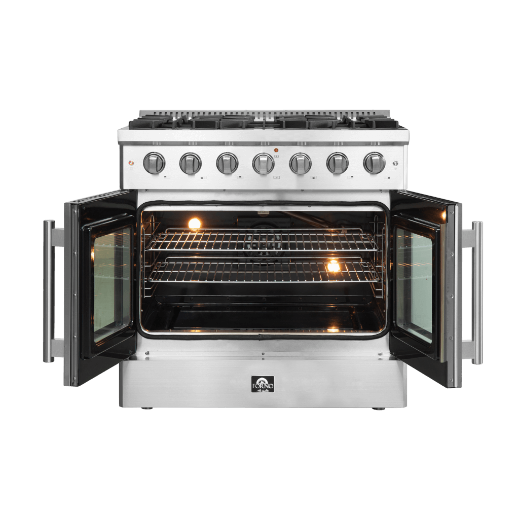 FORNO Galiano 36″ Freestanding French Door Gas Range