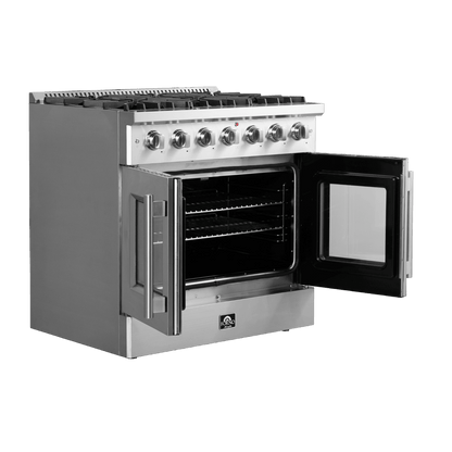 FORNO Galiano 36″ Freestanding French Door Gas Range