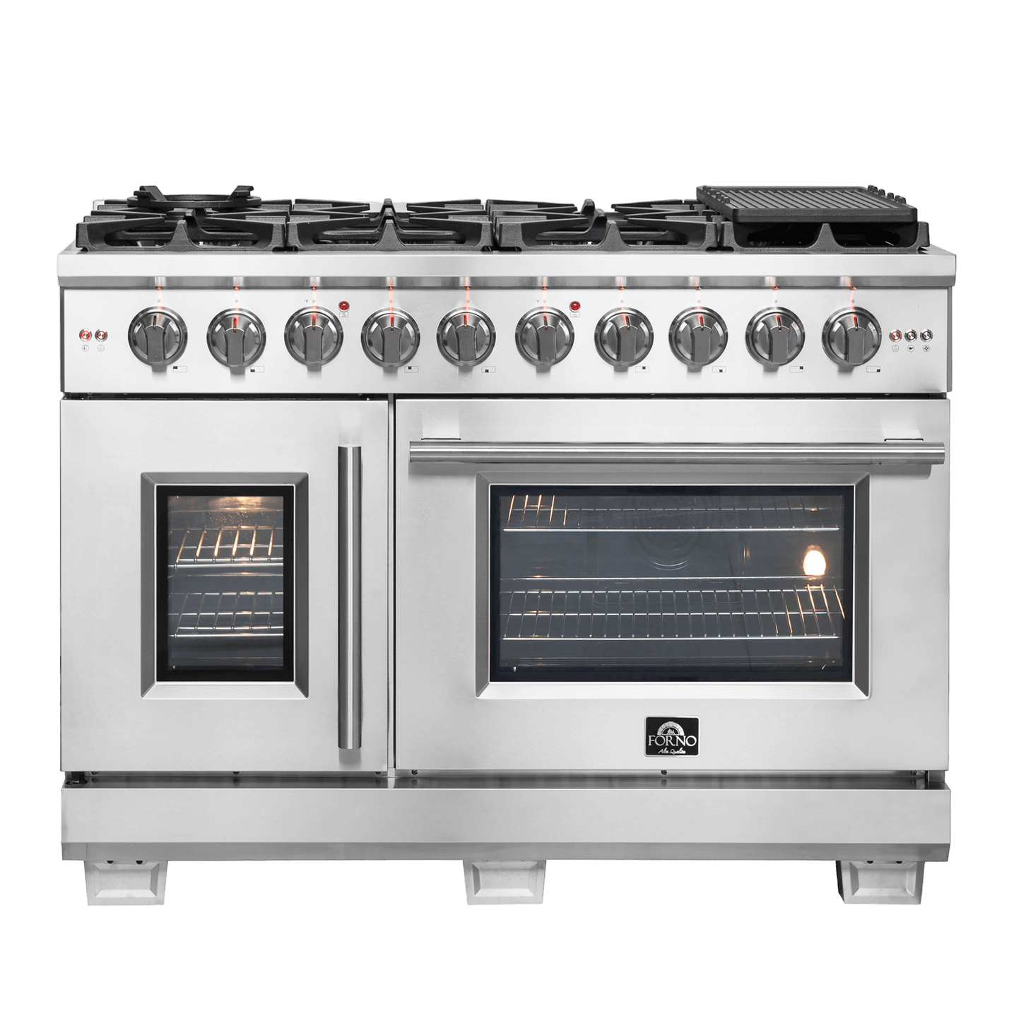 FORNO Capriasca 48″ Freestanding French Door Gas Range (FFSGS6460-48)