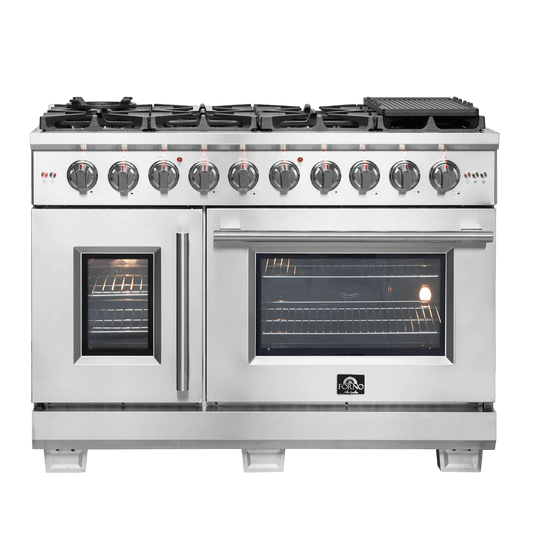 FORNO Capriasca 48″ Freestanding French Door Gas Range