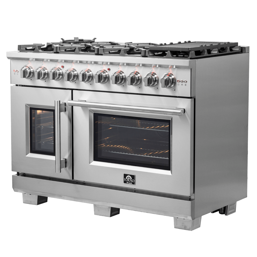 FORNO Capriasca 48″ Freestanding French Door Gas Range (FFSGS6460-48)