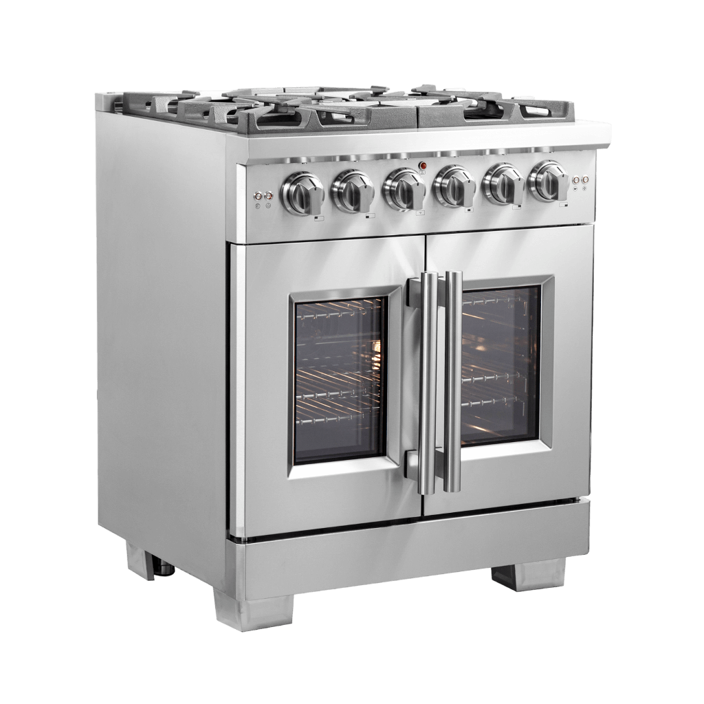 FORNO Capriasca 30″ Freestanding French Door Gas Range (FFSGS6460-30)