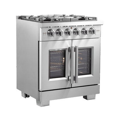 FORNO Capriasca 30″ Freestanding French Door Gas Range (FFSGS6460-30)