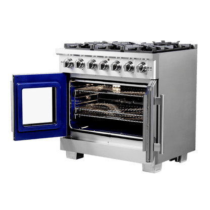 FORNO Capriasca 36″ Freestanding French Door Gas Range