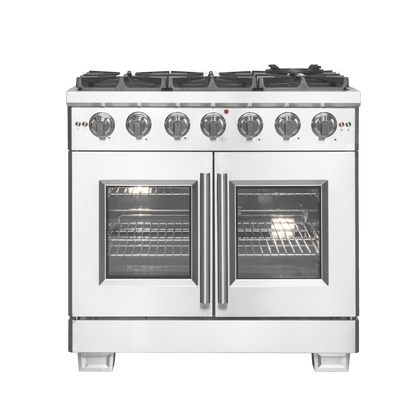 FORNO Capriasca 36″ Freestanding French Door Gas Range