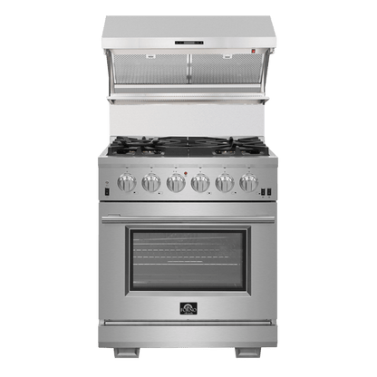 FORNO Savona – 30″ Wall Mount Range Hood with Hybrid Filters & Back Splash (FRHWM5029-30HB)