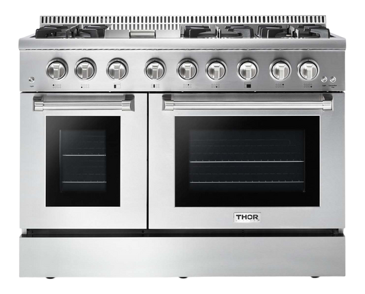 THOR Kitchen 48 Inch Professional Dual Fuel Range In Stainless Steel (HRD4803ULP)