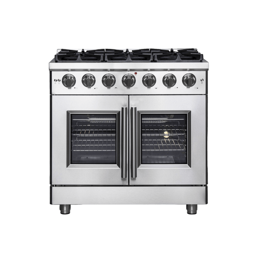 FORNO Massimo 36″ Freestanding French Door Gas Convection Range