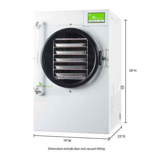 Harvest Right Medium Home Pro Freeze Dryer with Premier Vacuum Pump, 5 Trays and Mylar Starter Kit in White (N-HRFDMWH-PP)