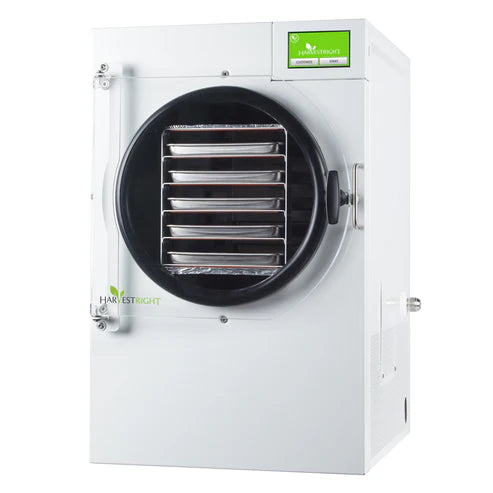 Harvest Right Medium Home Pro Freeze Dryer with Premier Vacuum Pump, 5 Trays and Mylar Starter Kit in White (N-HRFDMWH-PP)