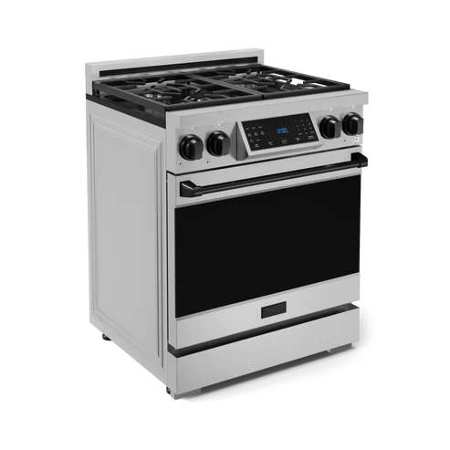 Gordon Ramsay by THOR Kitchen 30" 4.55 cu. ft. Professional Natural Gas Range with Tilt Panel Touch Control and Self-Clean in Stainless Steel with Black Accents