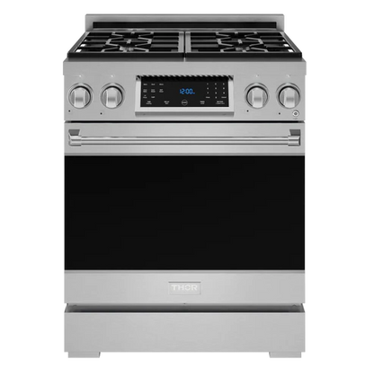 Gordon Ramsay by THOR Kitchen 30" 4.55 cu. ft. Professional Propane Gas Range with Tilt Panel Touch Control and Self-Clean in Stainless Steel