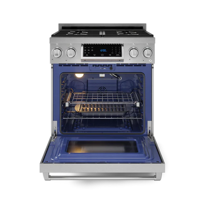 Gordon Ramsay by THOR Kitchen 30" 4.55 cu. ft. Professional Propane Gas Range with Tilt Panel Touch Control and Self-Clean in Stainless Steel